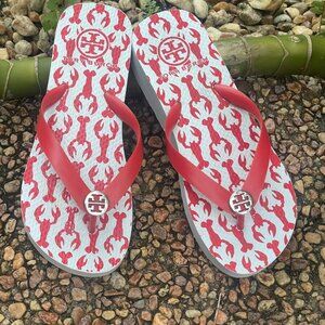 Tory Burch Wedge Flip Flops Size 7
